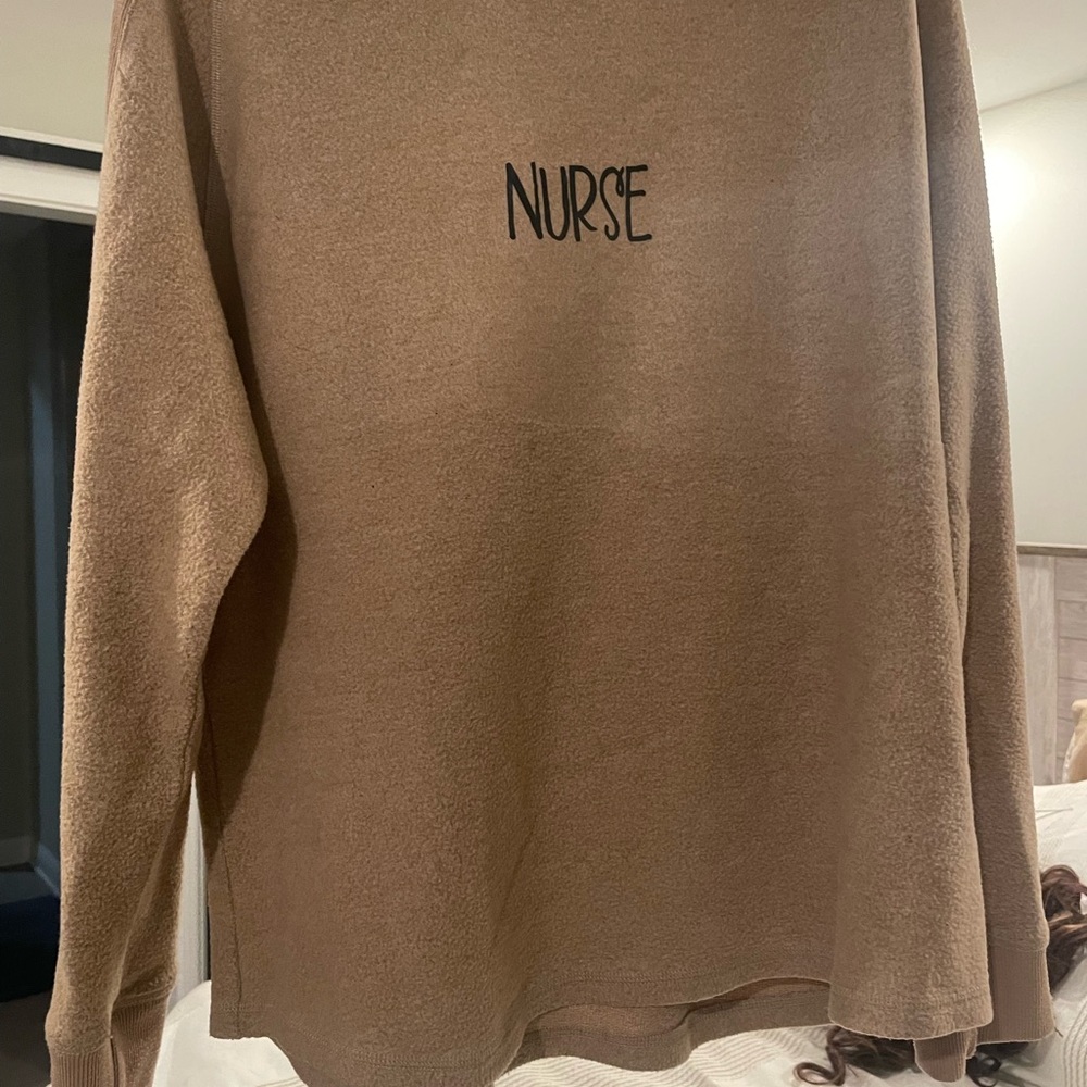 Women's Tan Crew Neck Sweater
